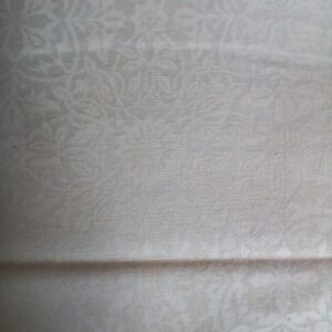 Vintage Flowers And Vines White on White Unbranded Cotton 1.5 Yards Orig Receipt